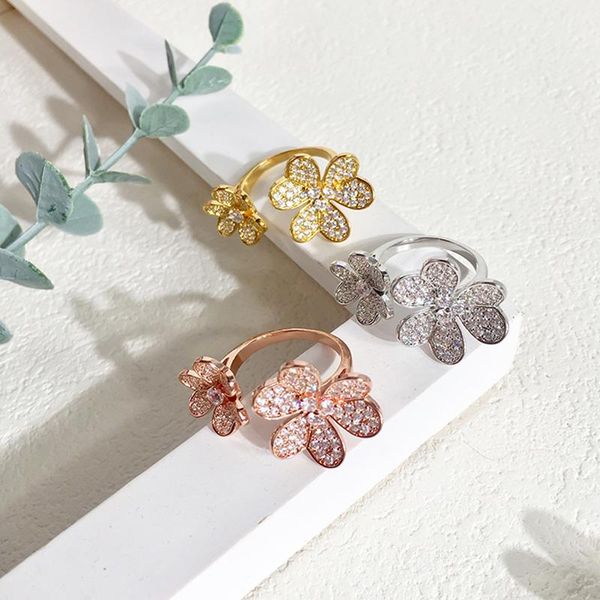 cluster rings fashion m0saic pave cz clovers ring silver gold tone charms flower cuff for women, Golden;silver
cluster rings fashion m0saic pave cz clovers ring silver gold tone charms flower cuff for women, Golden;silver