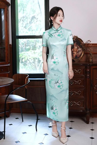 ethnic clothing 2021 chinese style cheongsam women retro elegant oriental party dress improved floral print qipao, Red
ethnic clothing 2021 chinese style cheongsam women retro elegant oriental party dress improved floral print qipao, Red