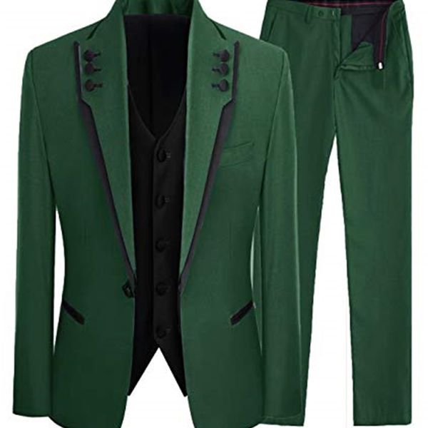 men's suits & blazers custom vest with trousers, dark green men's clothing of for businessmen or marriage, 3 parts maei, White;black
men's suits & blazers custom vest with trousers, dark green men's clothing of for businessmen or marriage, 3 parts maei, White;black