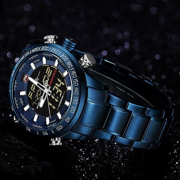wristwatches relogio masculino military men sport watches mens naviforce brand led digital watch male clock full steel quartz 9093, Slivery;brown
wristwatches relogio masculino military men sport watches mens naviforce brand led digital watch male clock full steel quartz 9093, Slivery;brown