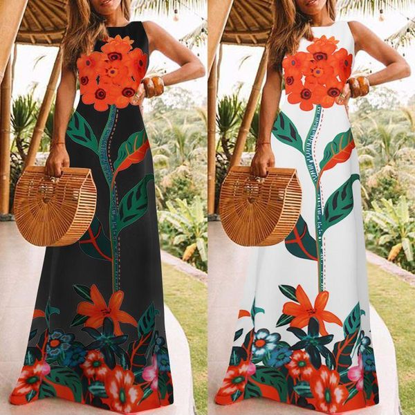 celmia 2021 bohemian sleeveless maxi dress women floral printed summer sundress casual loose holiday beach vestidos plus size dresses, Black;gray
celmia 2021 bohemian sleeveless maxi dress women floral printed summer sundress casual loose holiday beach vestidos plus size dresses, Black;gray