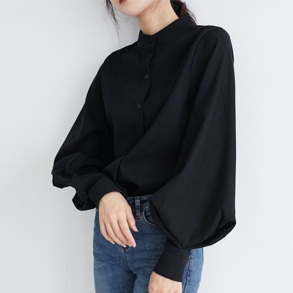 lantern sleeve blouse women autumn winter single breasted stand collar shirts office work solid vintage 83a 210420, White
lantern sleeve blouse women autumn winter single breasted stand collar shirts office work solid vintage 83a 210420, White