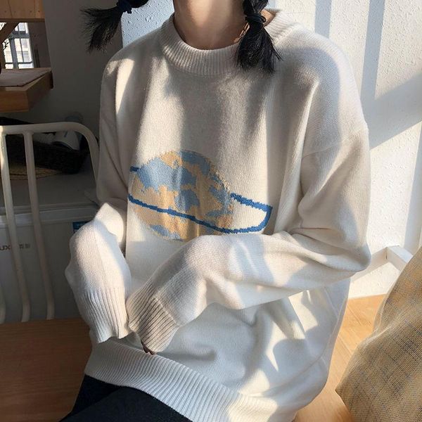 women's sweaters 2021 autumn winter warm sweet sweater female student korean loose all-match o-neck pullovers kawaii long sleeve knitte, White;black
women's sweaters 2021 autumn winter warm sweet sweater female student korean loose all-match o-neck pullovers kawaii long sleeve knitte, White;black