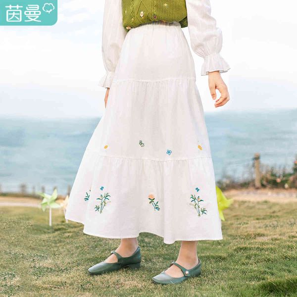 skirt spring arrival cotton hemp retro embroidery stitching small a-line long women's skirt 3e45, Black
skirt spring arrival cotton hemp retro embroidery stitching small a-line long women's skirt 3e45, Black