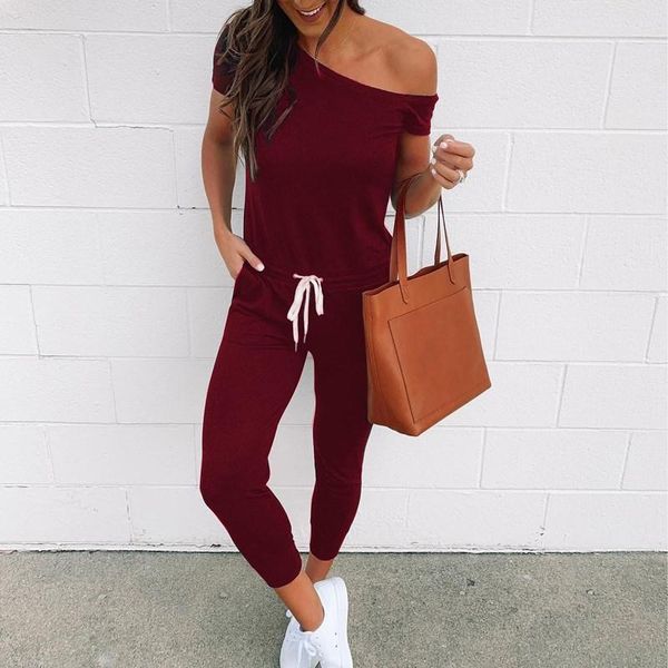 women's jumpsuits & rompers off shoulder lace-up pockets jumpsuit women short sleeve one piece outfit summer beach overalls, Black;white
women's jumpsuits & rompers off shoulder lace-up pockets jumpsuit women short sleeve one piece outfit summer beach overalls, Black;white