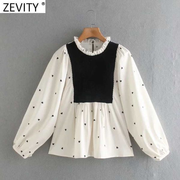 zevity women vintage black velvet patchwork ruffles casual smock blouse office lady hearts print shirts chic blusas ls7431 210603, White
zevity women vintage black velvet patchwork ruffles casual smock blouse office lady hearts print shirts chic blusas ls7431 210603, White