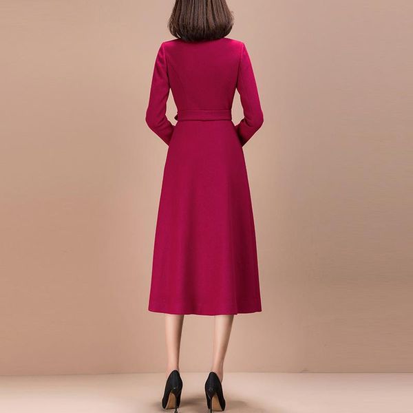 women's wool & blends design women chic long cloak coat autumn elegant single breasted with belt spring wear, Black
women's wool & blends design women chic long cloak coat autumn elegant single breasted with belt spring wear, Black