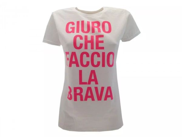 t shirt only words woman basic swear i am a good original, White;black