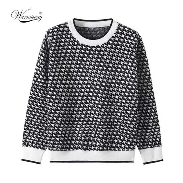 women geometric khaki knitted sweater casual houndstooth lady pullover female autumn winter retro jumper c-272 211217, White;black
women geometric khaki knitted sweater casual houndstooth lady pullover female autumn winter retro jumper c-272 211217, White;black