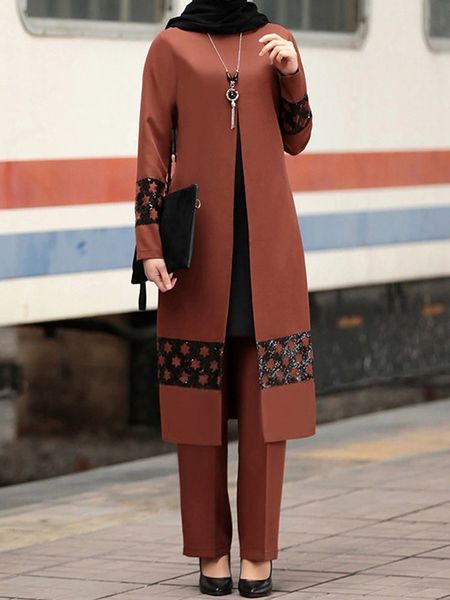 women's tracksuits muslim 2 two piece set women outfits african clothes dashiki fashion suit long pants dubai abaya plus size, Gray
women's tracksuits muslim 2 two piece set women outfits african clothes dashiki fashion suit long pants dubai abaya plus size, Gray