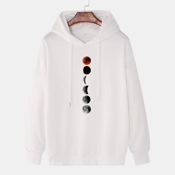 couple hoodie moon print simple fashion hooded sweater long sleeve o-neck casual loose jacket fall/winter warm outer men's and women�, Black
couple hoodie moon print simple fashion hooded sweater long sleeve o-neck casual loose jacket fall/winter warm outer men's and women�, Black