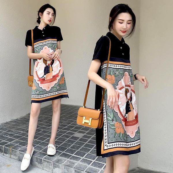 casual dresses summer women vintage retro cartoon print spliced patchwork elegant ladies dress party for sl047, Black;gray
casual dresses summer women vintage retro cartoon print spliced patchwork elegant ladies dress party for sl047, Black;gray