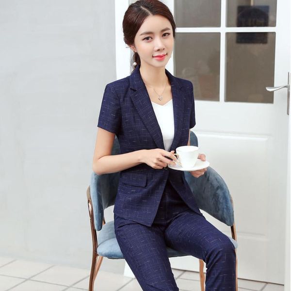summer womens formal suits workwear office uniform woman elegant blazers women short sleeve business pants women's two piece, White
summer womens formal suits workwear office uniform woman elegant blazers women short sleeve business pants women's two piece, White