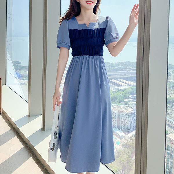 blue dresses for women dress summer 2021 fashion patchwork puff sleeve clothing mid-calf a-line korean elegant clothes, Black;gray
blue dresses for women dress summer 2021 fashion patchwork puff sleeve clothing mid-calf a-line korean elegant clothes, Black;gray