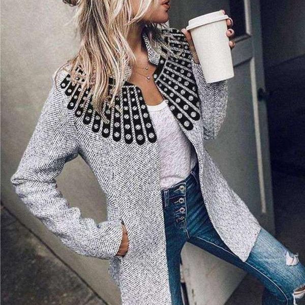 women's wool & blends elegant printed patchwork office lady jacket autumn o neck pocket long coat women winter solid streetwear outerwe, Black
women's wool & blends elegant printed patchwork office lady jacket autumn o neck pocket long coat women winter solid streetwear outerwe, Black