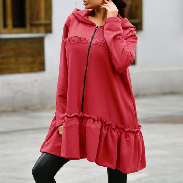 women's hoodies & sweatshirts zip up hoodie women long and loose ruffle thick sweatshirt oversized coat polerones 2021 dress winter clo, Black
women's hoodies & sweatshirts zip up hoodie women long and loose ruffle thick sweatshirt oversized coat polerones 2021 dress winter clo, Black