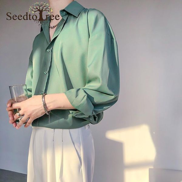men's casual shirts korean fashion ins solid color loose long sleeved shirt couples, White;black
men's casual shirts korean fashion ins solid color loose long sleeved shirt couples, White;black