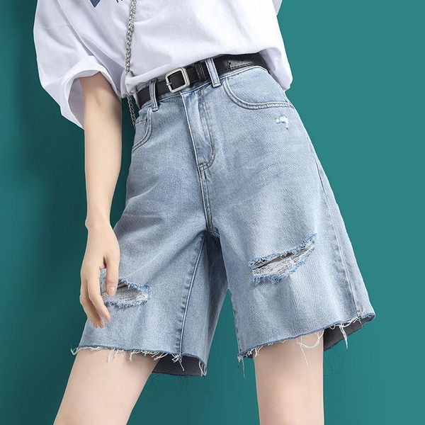 women's shorts fashion ripped denim 2021 women high waist wide plus size summer casual cycling loose, White;black
women's shorts fashion ripped denim 2021 women high waist wide plus size summer casual cycling loose, White;black