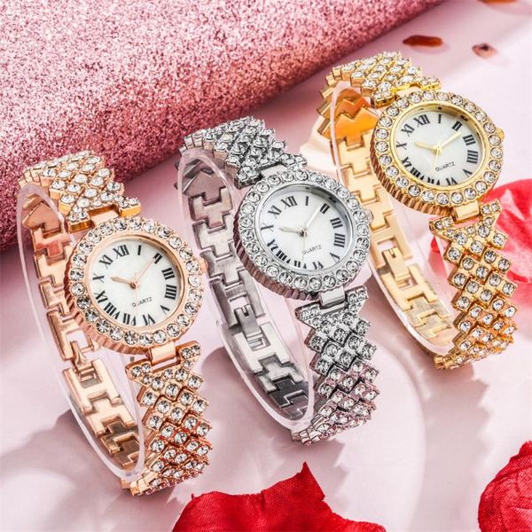wristwatches luxury rhinestones design women's bracelet quartz roman numerals display white dial fashion female watches, Slivery;brown
wristwatches luxury rhinestones design women's bracelet quartz roman numerals display white dial fashion female watches, Slivery;brown