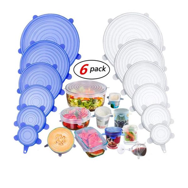 food savers & storage containers 6pcs/set silicone stretch lids durable reusable keeping sealed covers fit all shapes of wraps
food savers & storage containers 6pcs/set silicone stretch lids durable reusable keeping sealed covers fit all shapes of wraps