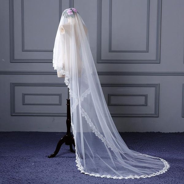 bridal veils elegant wedding veil with comb long 2m lace edge cathedral 1 layer accessories, Black
bridal veils elegant wedding veil with comb long 2m lace edge cathedral 1 layer accessories, Black