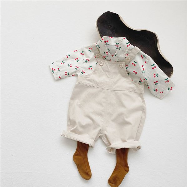 2pcs toddler baby clothes set girls cherry print shirts +overalls pants outfit set baby boys overalls clothes set, Blue
2pcs toddler baby clothes set girls cherry print shirts +overalls pants outfit set baby boys overalls clothes set, Blue