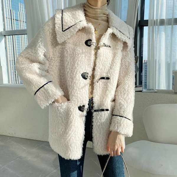 women's fur & faux women 2021 winter genuine sheep shearling coat female granular real lamb jackets ladies casual loose warm outwears a, Black
women's fur & faux women 2021 winter genuine sheep shearling coat female granular real lamb jackets ladies casual loose warm outwears a, Black