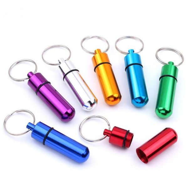 keychains keychain water proof aluminum jewelry box case container bottle outdoor portable tool, Silver
keychains keychain water proof aluminum jewelry box case container bottle outdoor portable tool, Silver