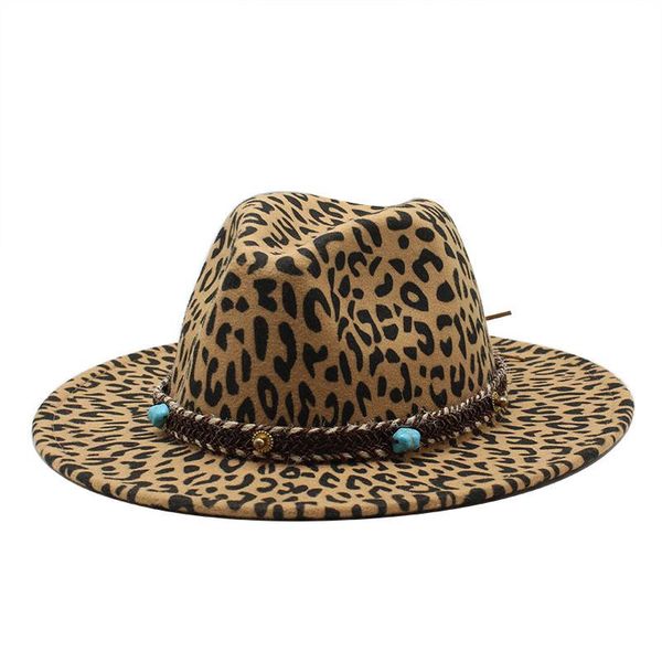 wide brim hats fashion european style womens wool fedora with turquoise leather band leopard print jazz felt hat, Blue;gray
wide brim hats fashion european style womens wool fedora with turquoise leather band leopard print jazz felt hat, Blue;gray