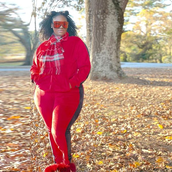 plus size tracksuits winter clothes women long sleeve zipper 2 piece set coats and pants casual sport velvet tracksuit outfits homewear, Black
plus size tracksuits winter clothes women long sleeve zipper 2 piece set coats and pants casual sport velvet tracksuit outfits homewear, Black