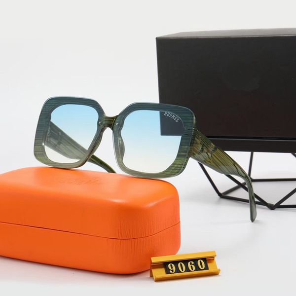 2021 designer sunglasses are the highest quality box for women and men's fashion summer square glasses in five styles, White;black
