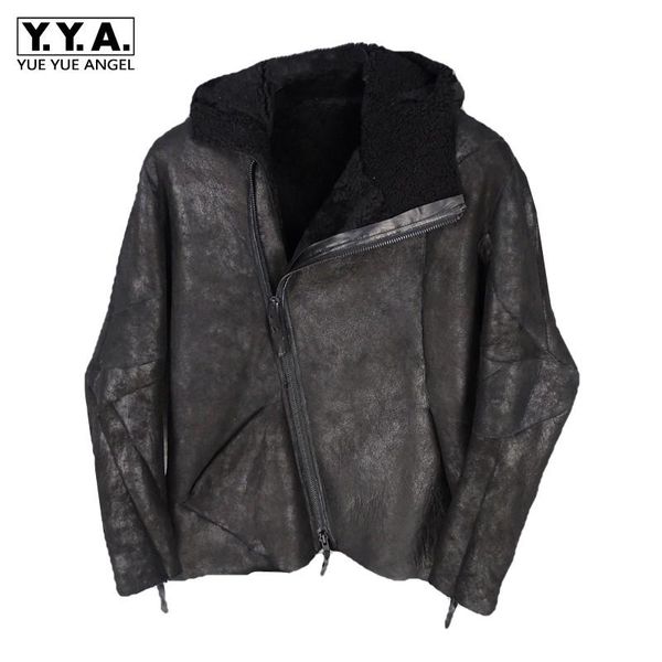 fashion mens short slim genuine leather jackets zippers turn-down collar vintage sheepskin casual hooded coat men's & faux, Black
fashion mens short slim genuine leather jackets zippers turn-down collar vintage sheepskin casual hooded coat men's & faux, Black
