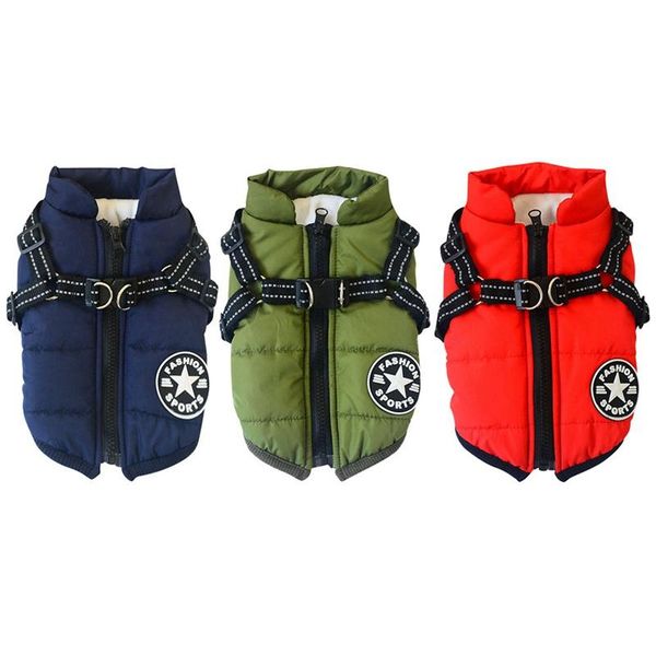 autumn winter pet skiing costume sleeveless cotton padded vest with durable chest strap harness clothing coat supplies dog apparel
autumn winter pet skiing costume sleeveless cotton padded vest with durable chest strap harness clothing coat supplies dog apparel