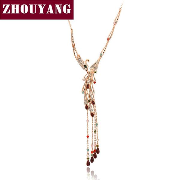 zyn295 crystal peafowl rose gold color pendant necklace jewelry austrian necklaces, Silver
zyn295 crystal peafowl rose gold color pendant necklace jewelry austrian necklaces, Silver