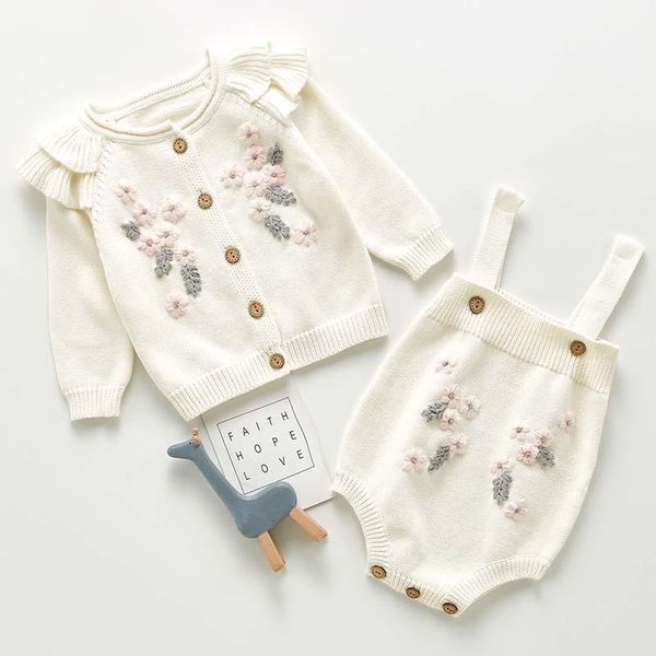 clothing sets baby girls clothes autumn knit bodysuit set infant born sweater flowers cardigan cotton jumpsuit, White
clothing sets baby girls clothes autumn knit bodysuit set infant born sweater flowers cardigan cotton jumpsuit, White