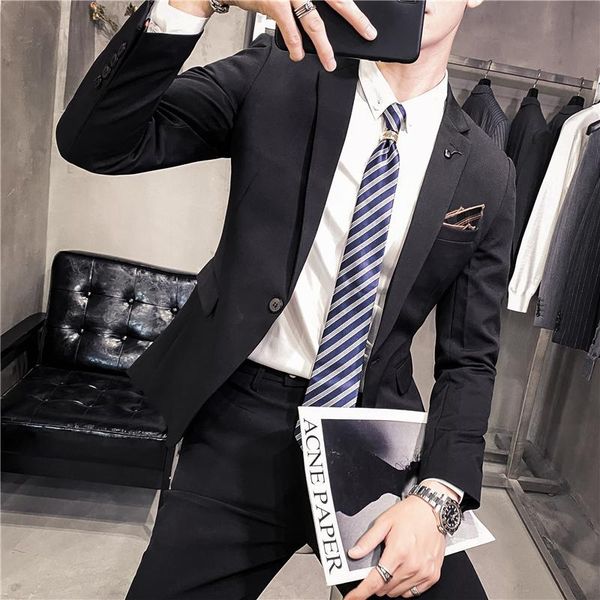 men's suits & blazers (jacket+pants) 2021 brand clothing spring two suits/male slim fit cotton business blazers/men's casual suit, White;black
men's suits & blazers (jacket+pants) 2021 brand clothing spring two suits/male slim fit cotton business blazers/men's casual suit, White;black