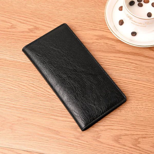 wallets men's wallet thin slim leather long male clutch mens coin hand purse pocket cartera hombre billetera 2021, Red;black