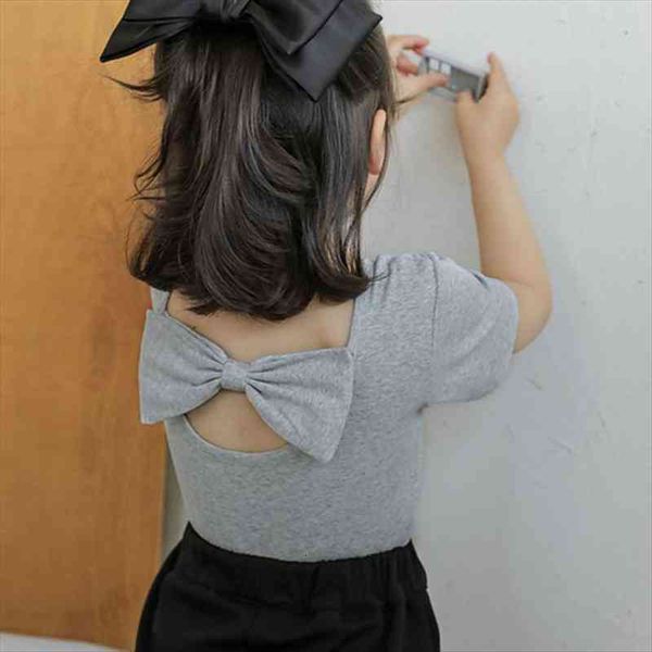 summer fashion girl t shirt children short sleeves solid tees back bowknot baby kids cotton for girls clothes, Blue
summer fashion girl t shirt children short sleeves solid tees back bowknot baby kids cotton for girls clothes, Blue