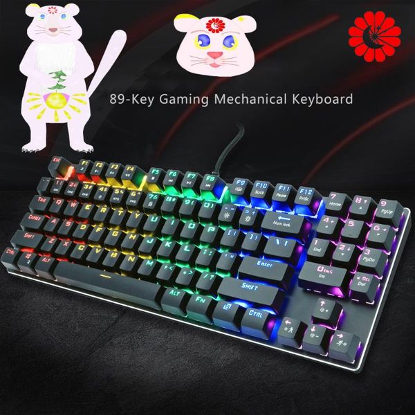 gaming mechanical keyboard 89 keys usb wired rgb backlit for computer gamer keyboards
gaming mechanical keyboard 89 keys usb wired rgb backlit for computer gamer keyboards