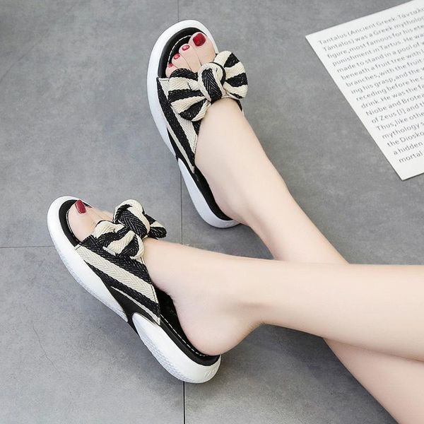 summer thick bottom bow sandals slipper indoor outdoor beach shoes fashion casual for women slippers, Black
summer thick bottom bow sandals slipper indoor outdoor beach shoes fashion casual for women slippers, Black