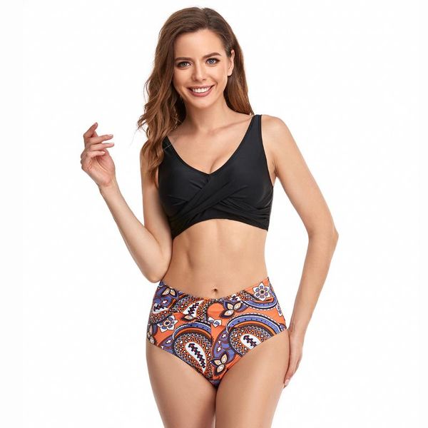 one-piece suits simple design swimsuit flower printed two pieces swimwear women beach bathing high waisted bikini sets for lady
one-piece suits simple design swimsuit flower printed two pieces swimwear women beach bathing high waisted bikini sets for lady