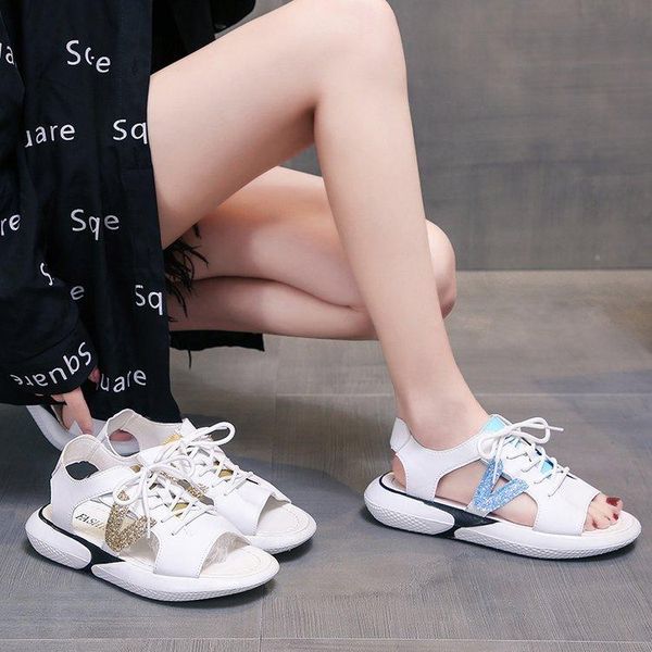 large size women's shoes summer thick-soled fish mouth sandals casual fashion student outer wear beach, Black
large size women's shoes summer thick-soled fish mouth sandals casual fashion student outer wear beach, Black