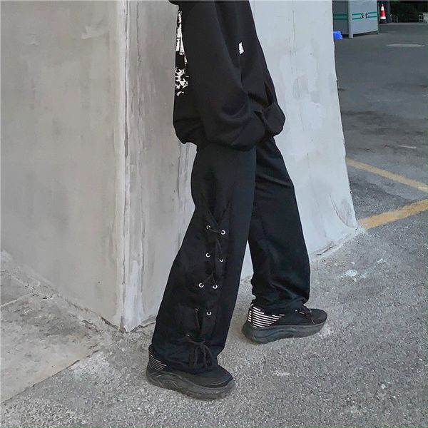capris wide-legged women goth women's hippie jogger pants harajuku bandage female sweatpants janpanese streetwear, Black;white
capris wide-legged women goth women's hippie jogger pants harajuku bandage female sweatpants janpanese streetwear, Black;white