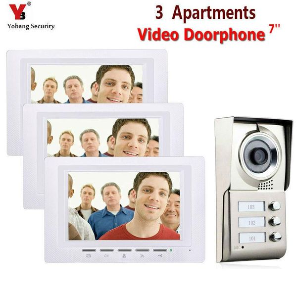 7inch lcd 3 apartments video door phone intercom system ir-cut hd 1000tvl camera doorbell with button monitor phones
7inch lcd 3 apartments video door phone intercom system ir-cut hd 1000tvl camera doorbell with button monitor phones
