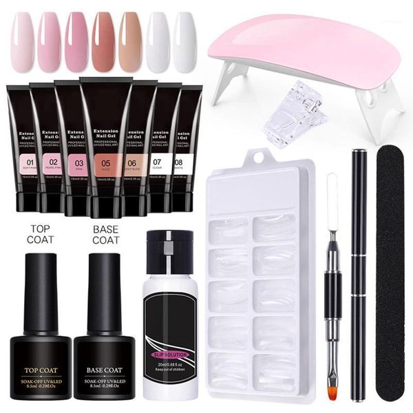 extension gel set acrylic nail polish kit with uv led lamp 3 colours for beginners art tools kits1
extension gel set acrylic nail polish kit with uv led lamp 3 colours for beginners art tools kits1