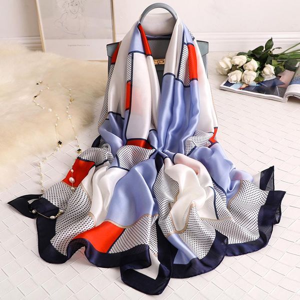 scarves 2021 luxury print satin silk autumn dustproof beach towel color matching bandanna winter fashion 180x90cm shawls, Blue;gray
scarves 2021 luxury print satin silk autumn dustproof beach towel color matching bandanna winter fashion 180x90cm shawls, Blue;gray