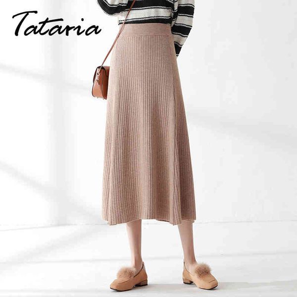 tataria autumn winter women knitted skirt for high waist warm s 's school skitrs female casual midi 210514, Black
tataria autumn winter women knitted skirt for high waist warm s 's school skitrs female casual midi 210514, Black