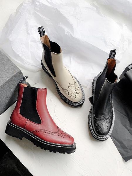 boots hollow out coarse heel head solid color season keep warm cloth genuine leather short, Black
boots hollow out coarse heel head solid color season keep warm cloth genuine leather short, Black