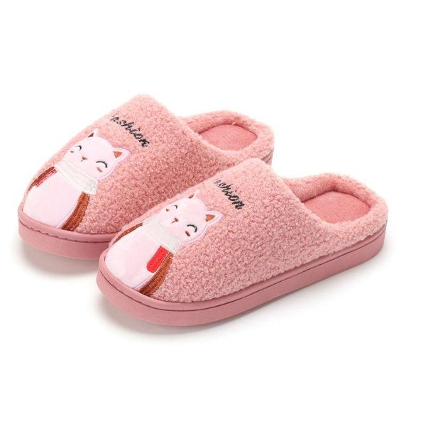 women winter home slippers cute animals indoor cotton ladies cartoon cat shoes non-slip warm slides, Black
women winter home slippers cute animals indoor cotton ladies cartoon cat shoes non-slip warm slides, Black