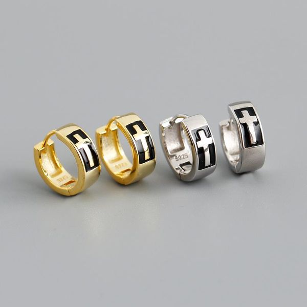 1pair piercing 925 sterling silver hoop earrings for women 2021 trend jewelry cross teens & huggie, Golden;silver
1pair piercing 925 sterling silver hoop earrings for women 2021 trend jewelry cross teens & huggie, Golden;silver
